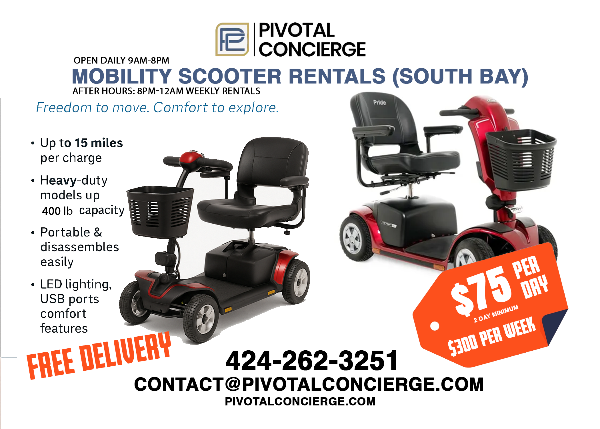 Standard and Heavy Duty scooter models